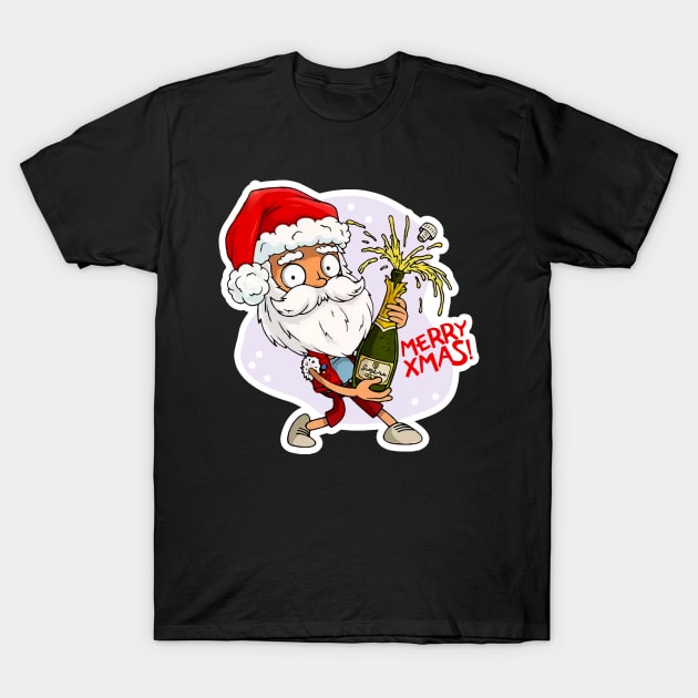 Funny Santa T-Shirt by mad_artist